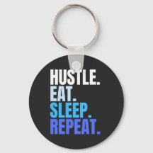 Blue HUSTLE.EAT.SLEEP. WIEDER VON VORNE.