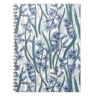 Blue Hyacinth Blume auf weiß Notizblock
