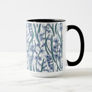 Blue Hyacinth Blume auf weiß Tasse
