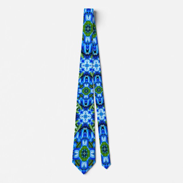 Blue Hyacinth Pattern Krawatte (Vorderseite)