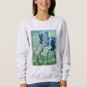 Blue Hyacinths Vintag Botanische Kunst Sweatshirt