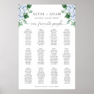 Blue Hydrangea 12 Tafelplakatposter Poster