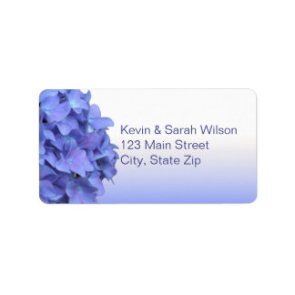 Blue Hydrangea Address Labels Adressaufkleber