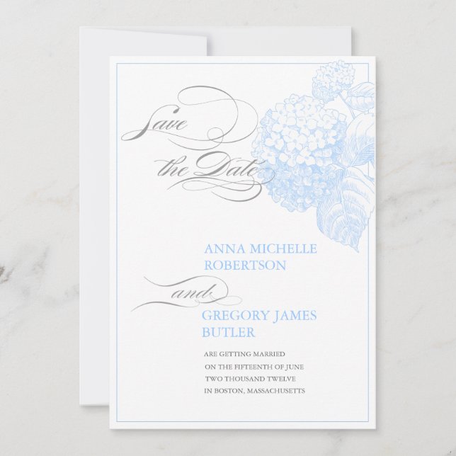 Blue Hydrangea Ankündigung (Vorderseite)