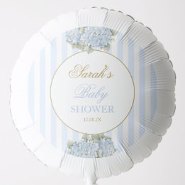 Blue Hydrangea Baby Dusche Ballon