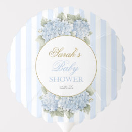 Blue Hydrangea Baby Dusche Ballon