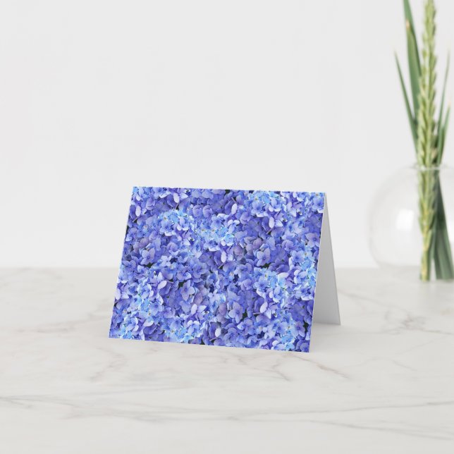 Blue Hydrangea Blank Note Card Karte (Vorderseite)