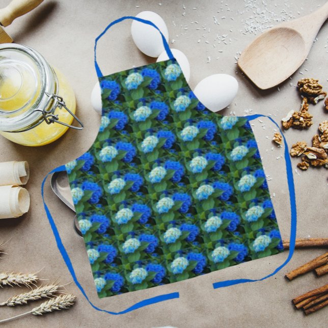 Blue Hydrangea Bloms Blumenmuster Schürze (In Situ Kitchen)