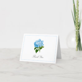 Blue Hydrangea Bloom Traditionelle Dankeskarte
