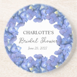 Blue Hydrangea Blooms Personalisiertes Brautparty Getränkeuntersetzer