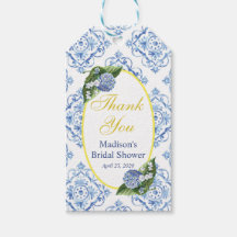 Blue Hydrangea Blue Tile Gastgeschenk Tag