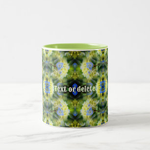 Blue Hydrangea Blume Abstrakt Personalisiert Zweifarbige Tasse