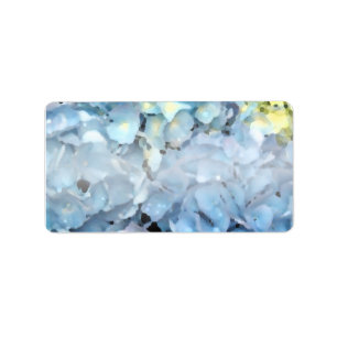 Blue Hydrangea-Blume Adressaufkleber