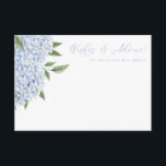 Blue Hydrangea Blume Bloms Bläserratkarte Begleitkarte<br><div class="desc">Diese hübsche Blumenkarte bietet Hydrangea-Blume in Aquarellfarbe und Ihren eigenen Text. Verwenden Sie die Vorlage,  um Ihre Informationen auszufüllen. Mit der Funktion "Weitere Anpassung" können Sie den Schriftart (Größe,  Stil,  Farbe) ändern,  weitere Textzeilen hinzufügen,  das Layout ändern und den Text auf der Rückseite hinzufügen.</div>