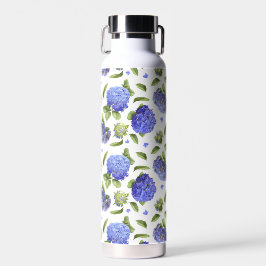 Blue Hydrangea Blume Design Trinkflasche