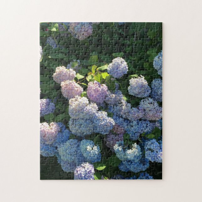Blue Hydrangea Blume Jigsaw Puzzle (Vertikal)
