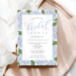 Blue Hydrangea Blume Kalligrafie Brautparty Einladung<br><div class="desc">Dieses schöne Design zeichnet sich durch blaue Hydrangea Blüten und Ihren eigenen Text aus. Fügen Sie Ihre Informationen mithilfe des Vorlagenformulars hinzu.</div>