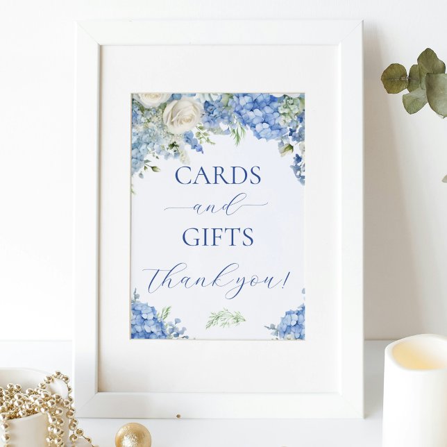 Blue Hydrangea Blume Karten und Geschenke Party Ze Poster (Von Creator hochgeladen)