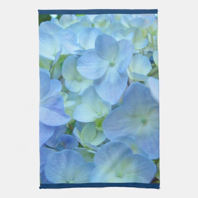Blue Hydrangea Blume Küche Handtücher Floral (Vertikal)