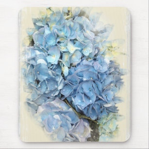 Blue Hydrangea-Blume Mousepad
