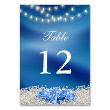 Blue Hydrangea Blume Navy Blue Wedding Table