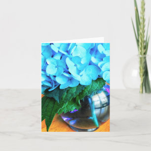 Blue Hydrangea Blume NoteCard Karte