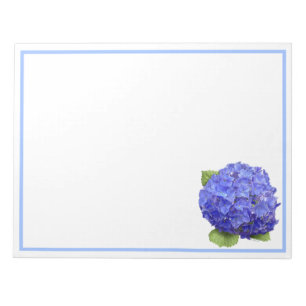 Blue Hydrangea-Blume Notizblock