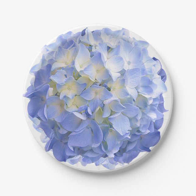Blue Hydrangea Blume Paper Party Hochzeitssender T Pappteller (Vorderseite)