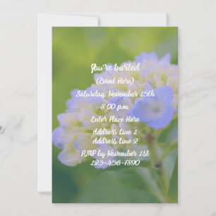 Blue Hydrangea Blume Party Einladung
