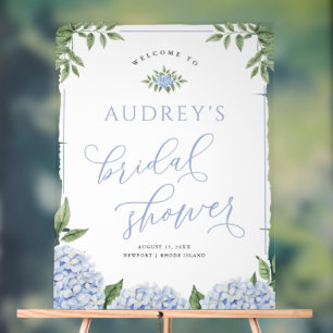 Blue Hydrangea Blume Personalisiert Dusche gestric Acrylschild
