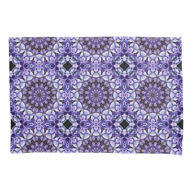 Blue Hydrangea Blume Petals Abstrakt Art Pattern Kissenbezug (Vorderseite)