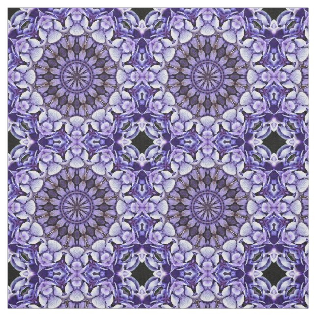 Blue Hydrangea Blume Petals Abstrakt Art Pattern Stoff (Muster)