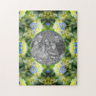 Blue Hydrangea Blume Rahmen erstellen Sie Ihr eige Puzzle