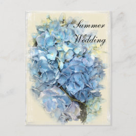 Blue Hydrangea Blume Summer Wedding Save the Date Ankündigungspostkarte