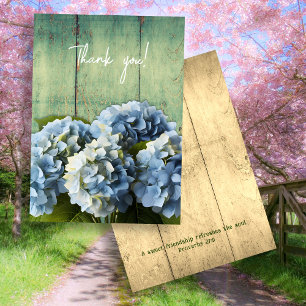Blue Hydrangea Blume Vielen Dank, Schrift Dankeskarte