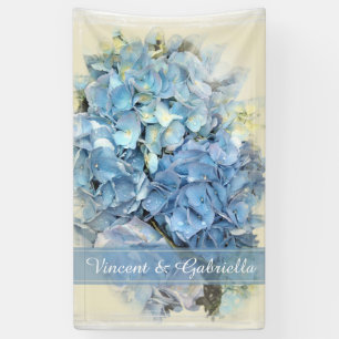 Blue Hydrangea Blume Wedding Banner