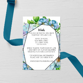 Blue Hydrangea Blume Wedding Begleitkarte