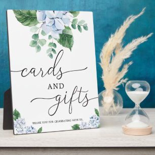 Blue Hydrangea Blumenkarten und Geschenkzeichen Fotoplatte