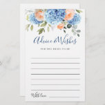 Blue Hydrangea Blush Rose Ratschläge & Wünsche Kar<br><div class="desc">Personalisieren Sie mit der Braut zu sein Name und Datum der Dusche. Für weitere Anpassungen klicken Sie bitte auf "Diese Vorlage personalisieren", dann auf "Bearbeiten mit dem Entwurfswerkzeug". Stilvoll bearbeitbare Vorlagen, die leicht zu benutzen sind, weitere Artikel im Laden verfügbar (Einladungen, uAwg, Dankeschön-Karten, Schreibwaren & Dekor). Wenn Sie Hilfe oder...</div>