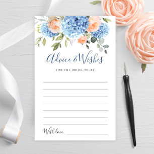 Blue Hydrangea Blush Rose Ratschläge & Wünsche Kar