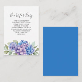 Blue Hydrangea Books for Baby Showcard Begleitkarte