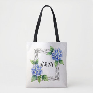 Blue Hydrangea Border Customized