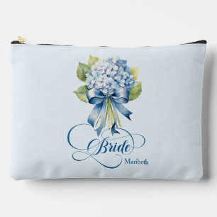 Blue Hydrangea Bouquet Bride's Makeup Zubehörtasche