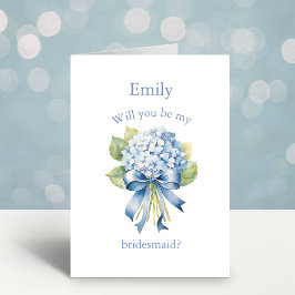 Blue Hydrangea Bouquet | Vorschlag von Bridesmaid Einladung