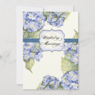 Blue Hydrangea Bracket florale feierliche Hochzeit Einladung