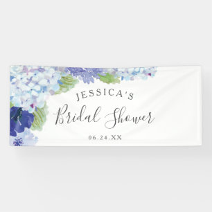 Blue Hydrangea Brautparty Banner
