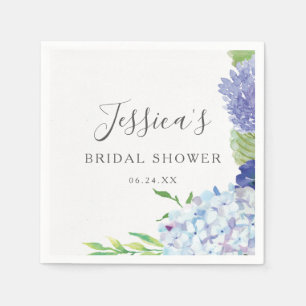 Blue Hydrangea Brautparty Napkins Serviette