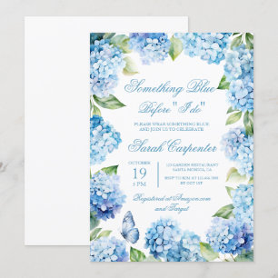 Blue Hydrangea Bridal Dusche Einladung