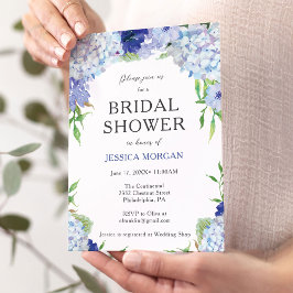 Blue Hydrangea Bridal Dusche Einladungskarte Einladung