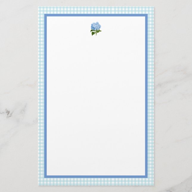 Blue Hydrangea Briefpapier (Vorderseite)